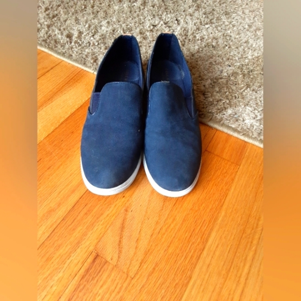 Cole Haan Women's Shoes Blue Loafers Slip-Ons Size 9.5B Nantukit Nautica Preppy